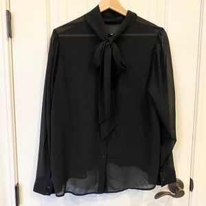 Forever 21 Sheer Black Blouse